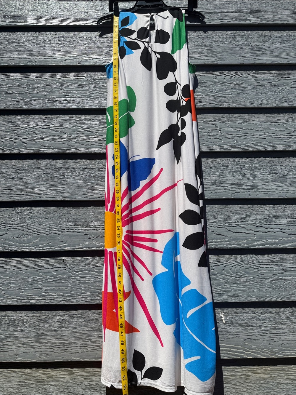 Cato White Maxi Dress with Bold Multicolor Floral Motif - Picture 6 of 7
